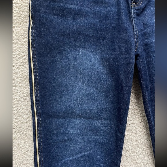 Boden The Edinburgh Jean Gold Piping Stretch Women’s Sz US 10 UK 14 High Rise - Picture 7 of 16